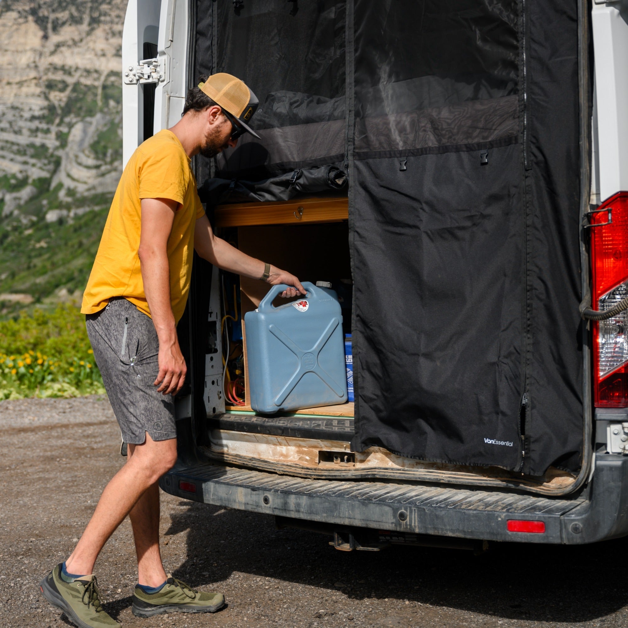 VanEssential Ford Transit Rear Door Bug Screen | No-See-Um Mesh for Van Life