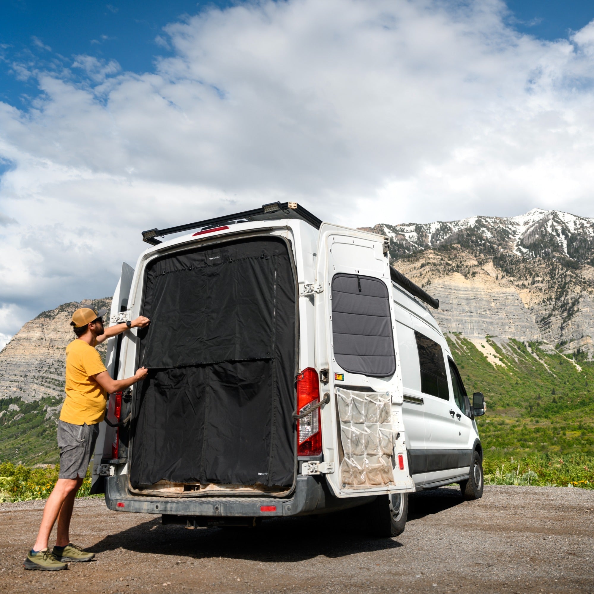 VanEssential Ford Transit Rear Door Bug Screen | No-See-Um Mesh for Van Life