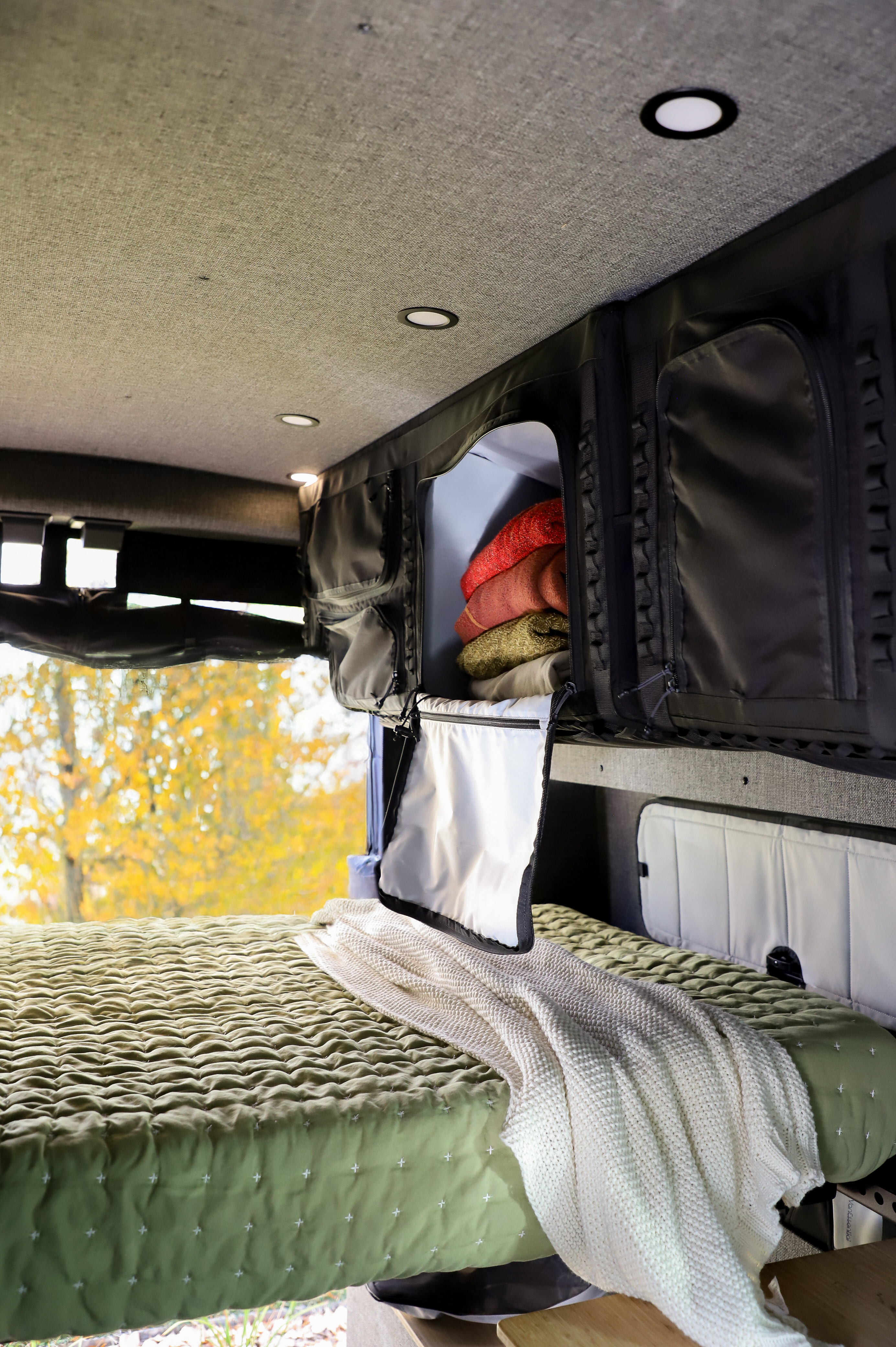 VanEssential Upper Storage Cabinet – 48” | Overhead Storage for Sprinter & Ford Transit Vans