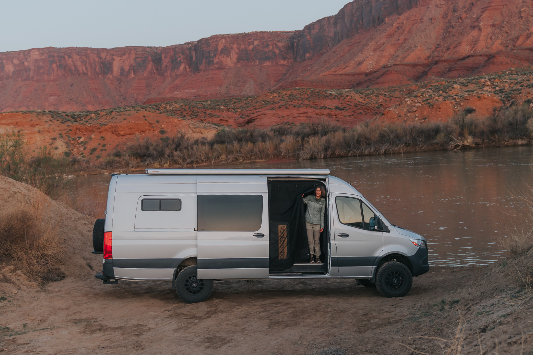 VanEssential Mercedes Sprinter Sliding Door Bug Screen | No-See-Um Mesh for Van Life