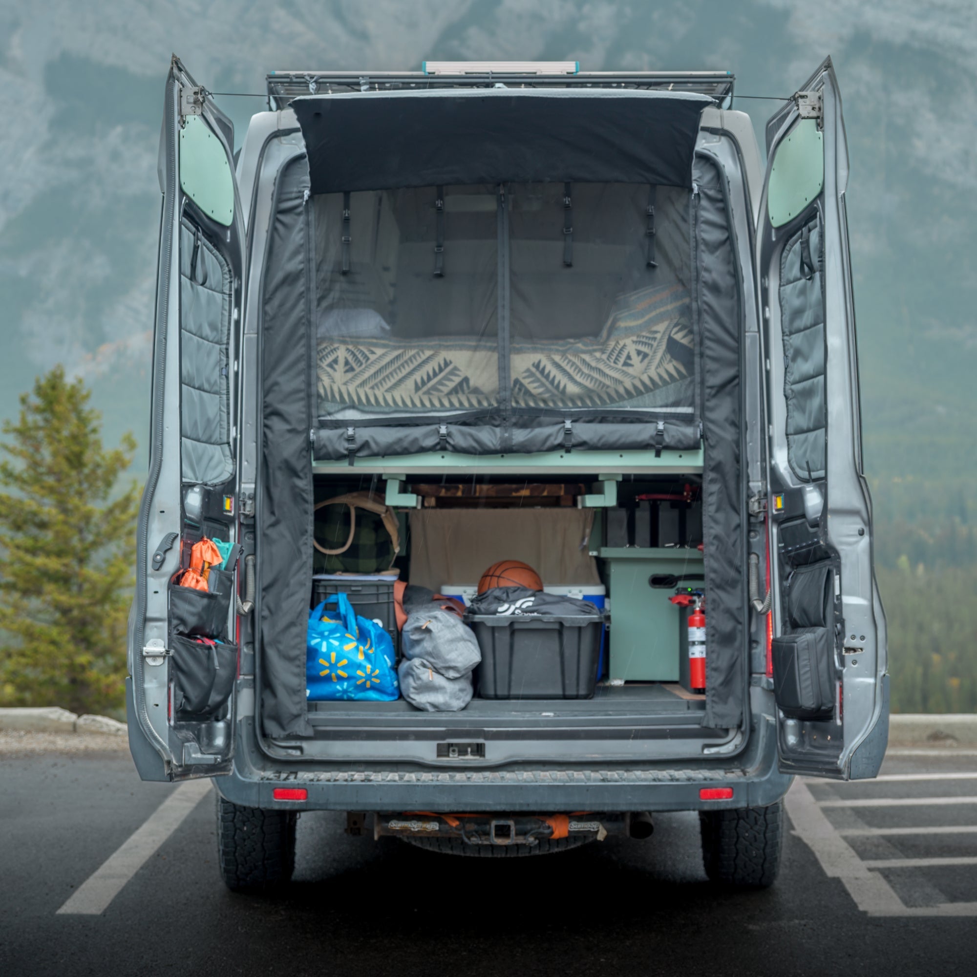 VanEssential Ford Transit Rear Door Bug Screen | No-See-Um Mesh for Van Life