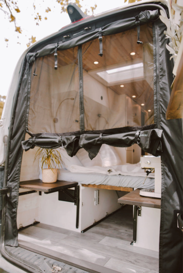 VanEssential Mercedes Sprinter Rear Door Bug Screen | No-See-Um Mesh for Van Life