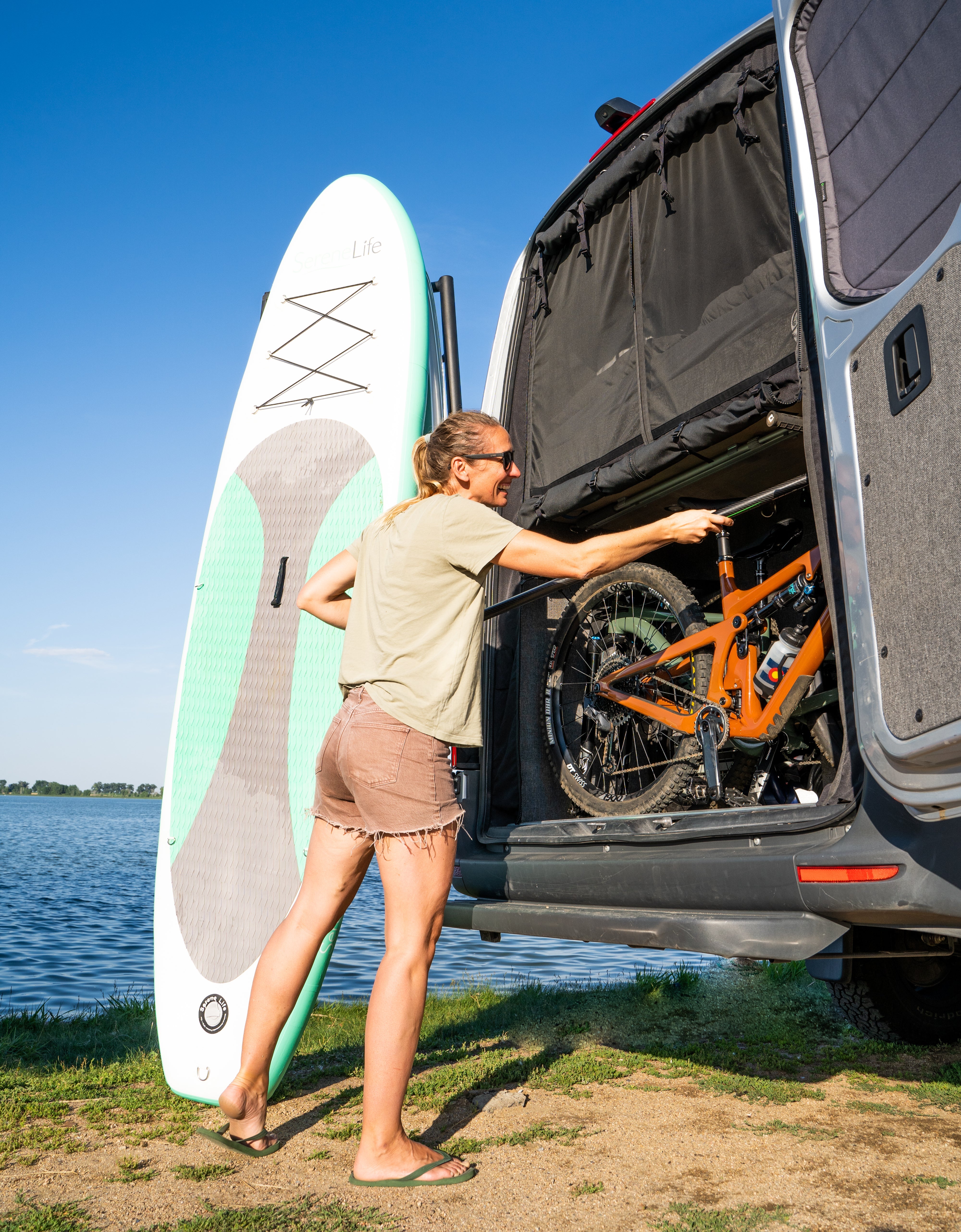 VanEssential Mercedes Sprinter Rear Door Bug Screen | No-See-Um Mesh for Van Life