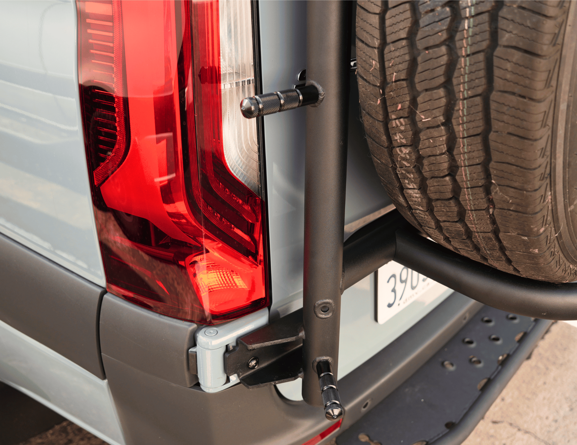 Sprinter Rear Tire Carrier Ladder | Dual Rear Ladder & Spare Tire Mount for Mercedes Sprinter Vans