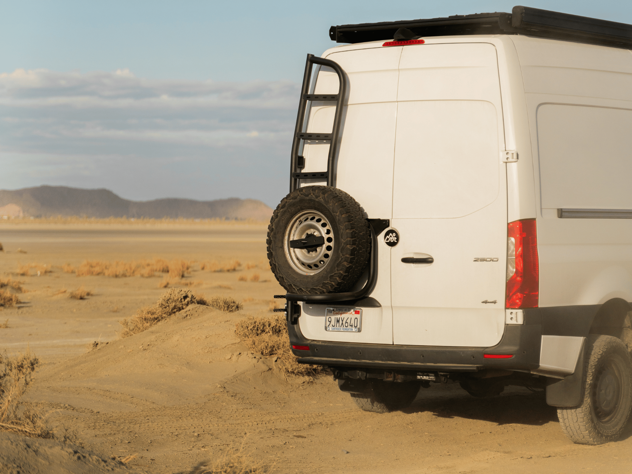 Sprinter Rear Tire Carrier Ladder | Dual Rear Ladder & Spare Tire Mount for Mercedes Sprinter Vans