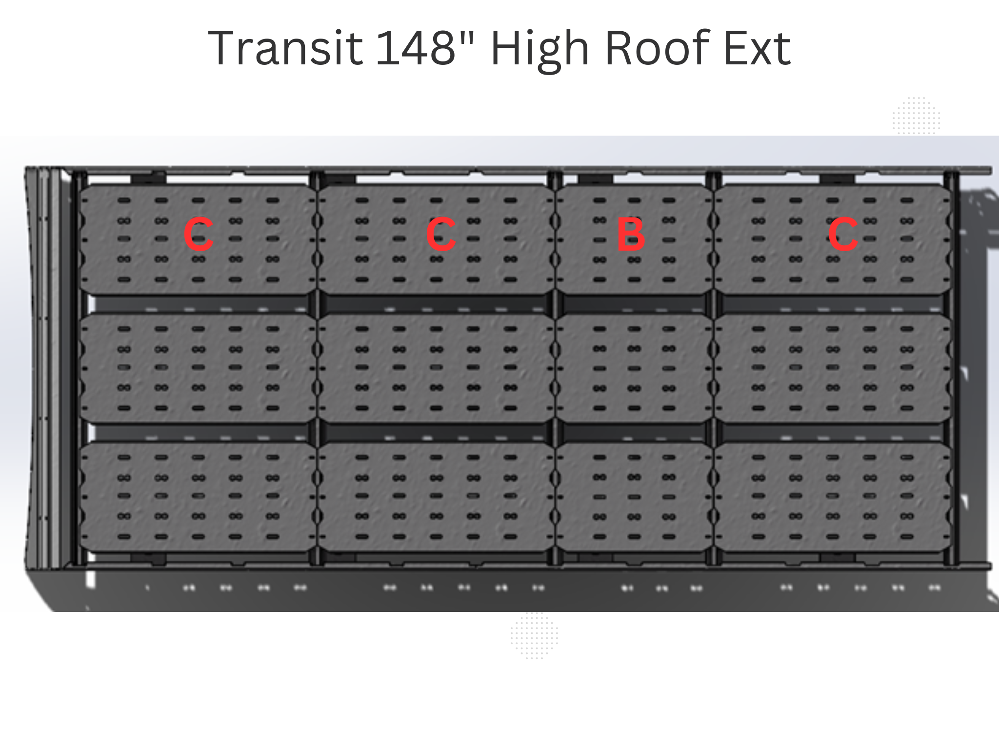 TRANSIT VAN 148" HIGH ROOF EXT STRATA ROOF RACK