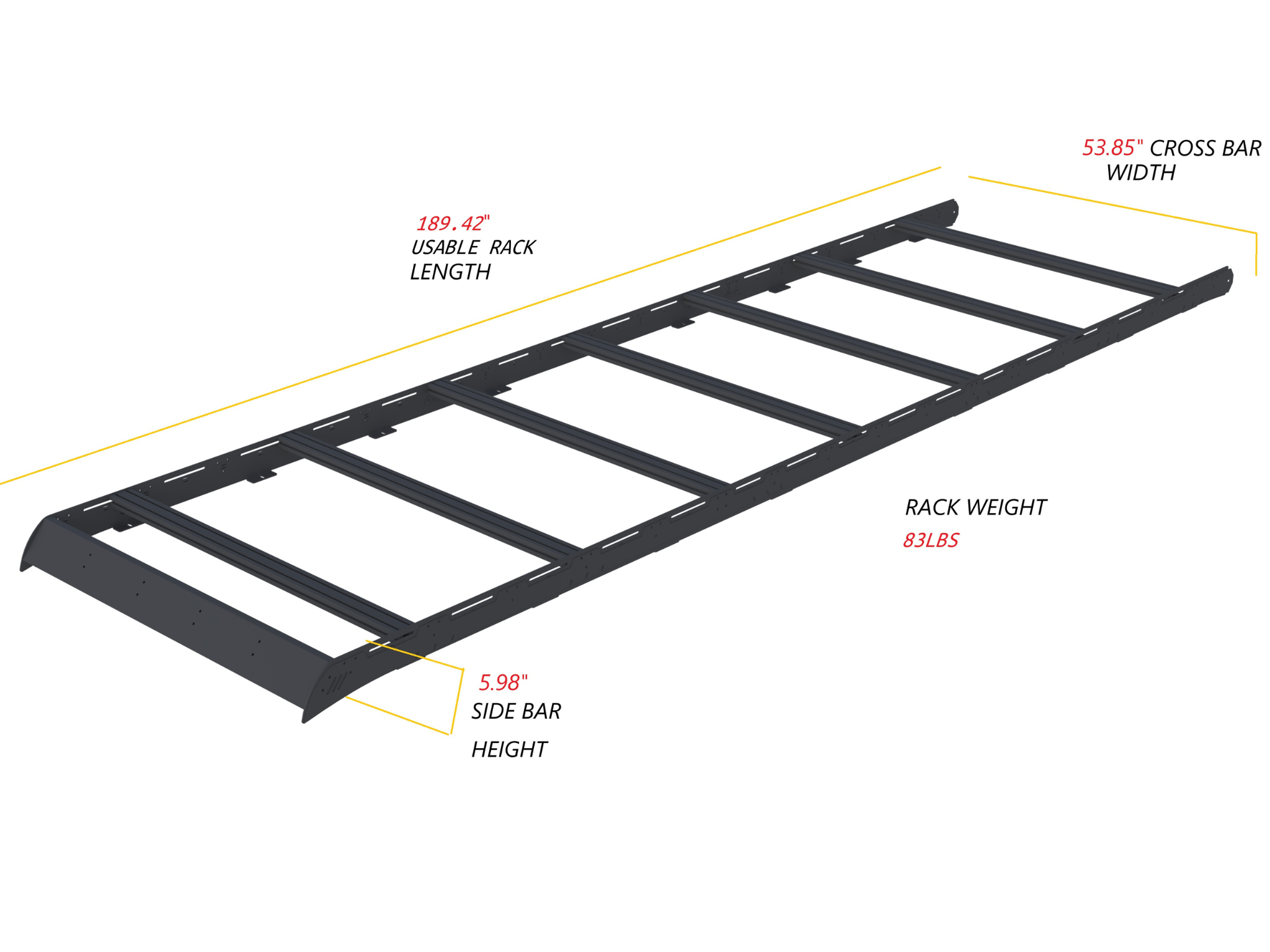 SPRINTER 170" EXT HIGH ROOF STRATA ROOF RACK