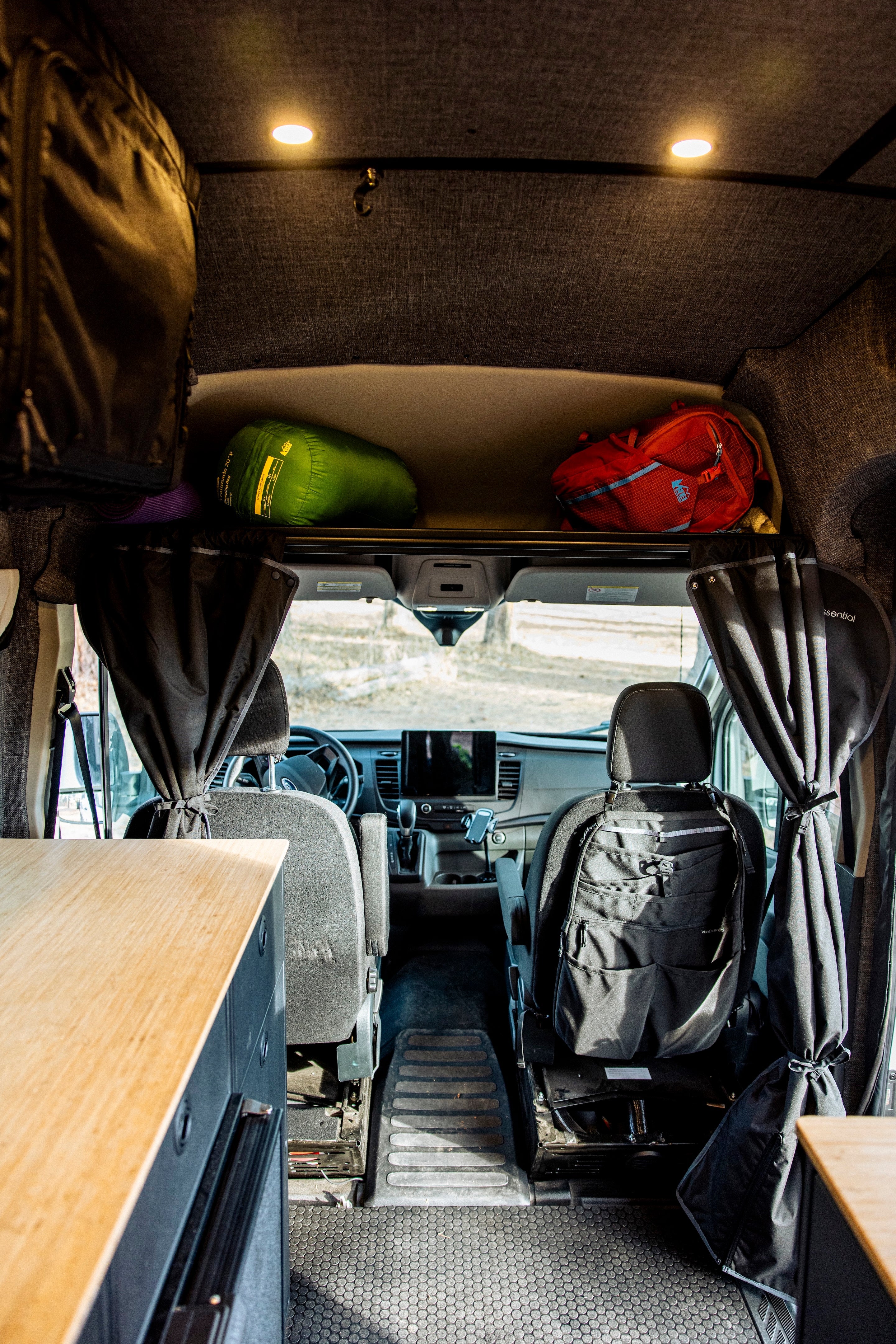 VanEssential Ford Transit Headliner Shelf | Overhead Storage for Transit Vans