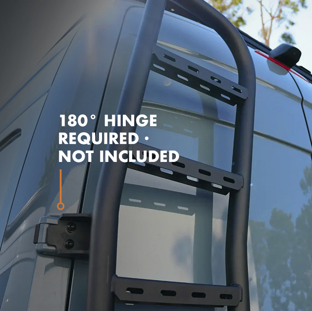 Sprinter Rear Tire Carrier Ladder | Dual Rear Ladder & Spare Tire Mount for Mercedes Sprinter Vans
