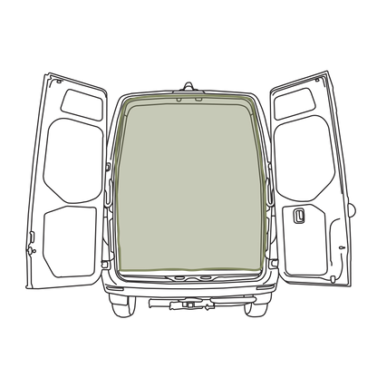 VanEssential Mercedes Sprinter Rear Door Bug Screen | No-See-Um Mesh for Van Life
