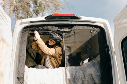 VanEssential Ford Transit Rear Door Bug Screen | No-See-Um Mesh for Van Life