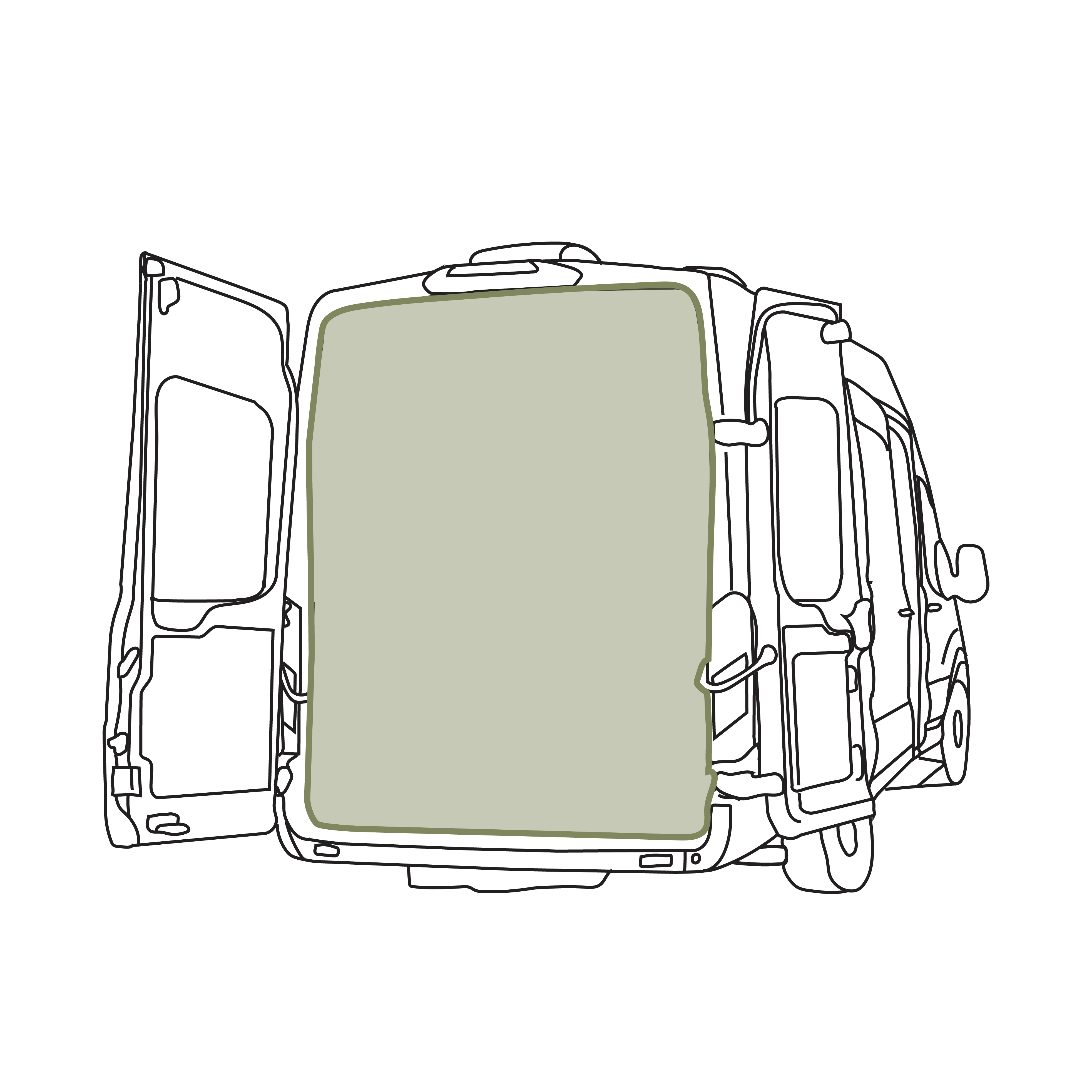VanEssential Ford Transit Rear Door Bug Screen | No-See-Um Mesh for Van Life