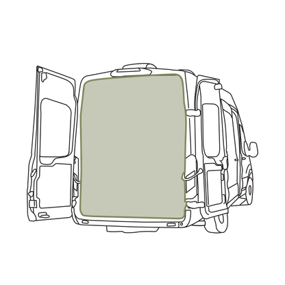VanEssential Ford Transit Rear Door Bug Screen | No-See-Um Mesh for Van Life