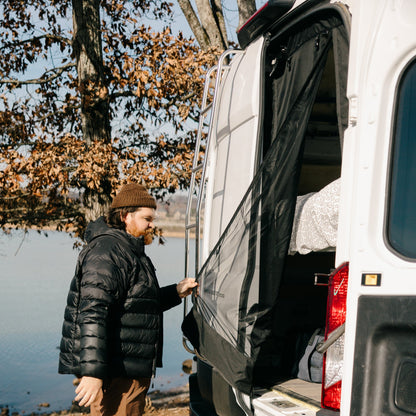 VanEssential Ford Transit Rear Door Bug Screen | No-See-Um Mesh for Van Life