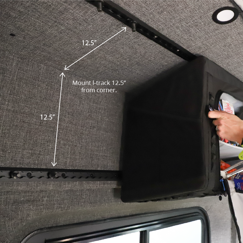 VanEssential Upper Storage Cabinet – 24” | Overhead Storage for Sprinter & Ford Transit Vans