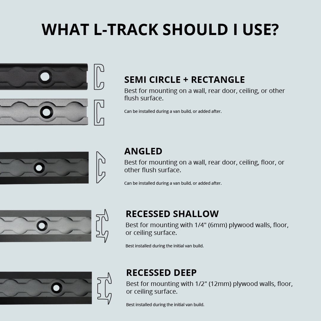 Recessed Deep Venture L-Track (2 Pack)