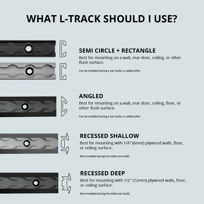Recessed Deep Venture L-Track (2 Pack)