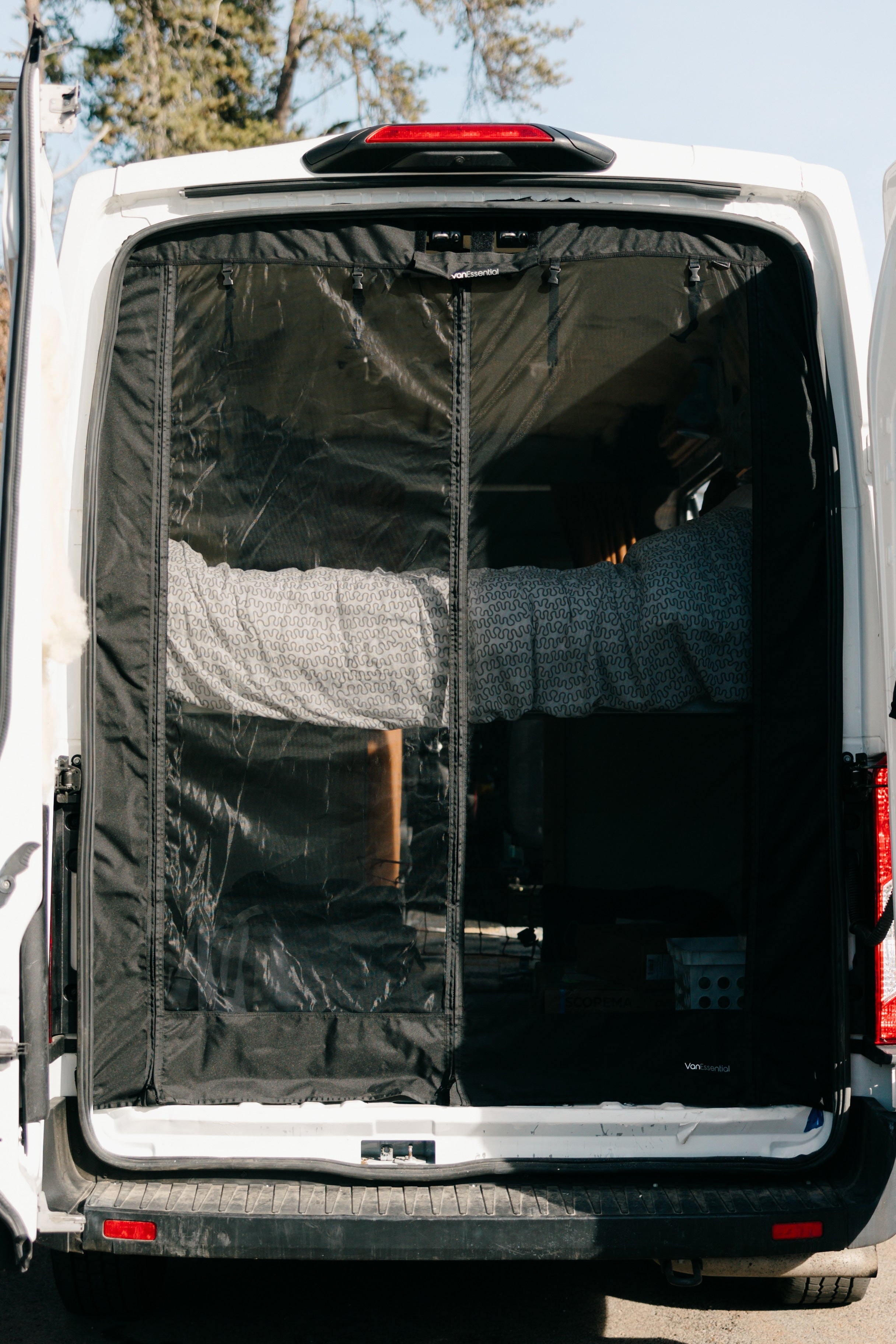 VanEssential Ford Transit Rear Door Bug Screen | No-See-Um Mesh for Van Life