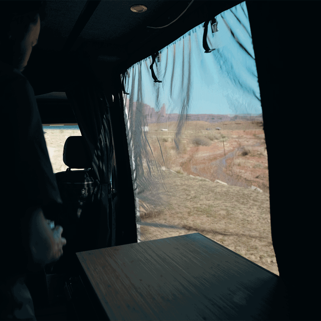 VanEssential Ford Transit Sliding Door Bug Screen | No-See-Um Mesh for Van Life