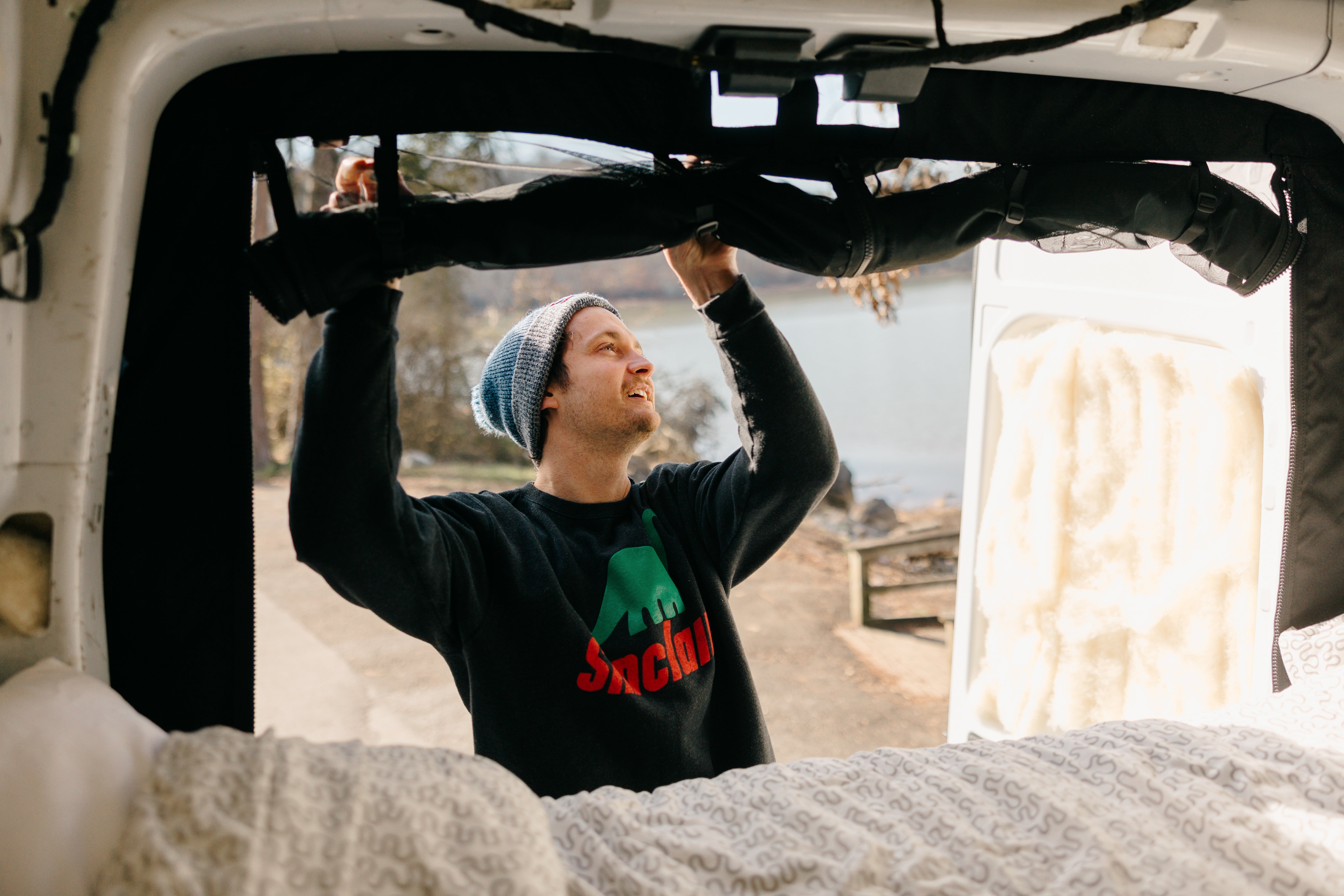 VanEssential Ford Transit Rear Door Bug Screen | No-See-Um Mesh for Van Life