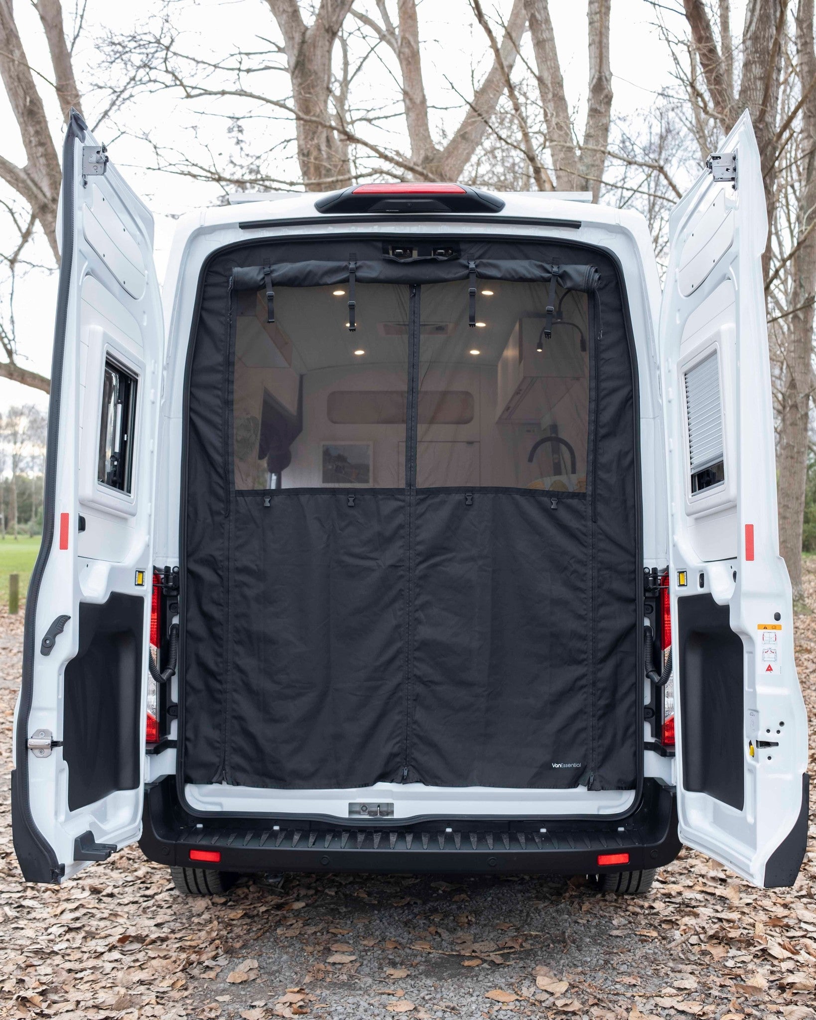 VanEssential Ford Transit Rear Door Bug Screen | No-See-Um Mesh for Van Life