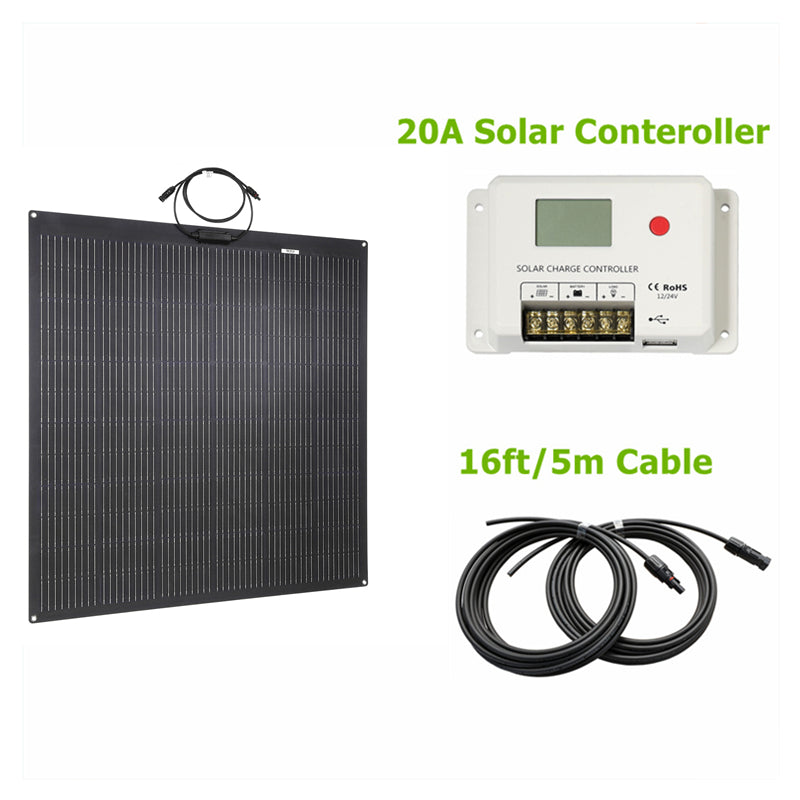 LensunSolar 200W 12V ETFE Flexible Solar Panel