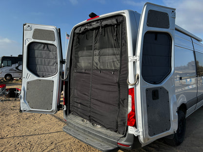 VanEssential Mercedes Sprinter Rear Door Bug Screen | No-See-Um Mesh for Van Life