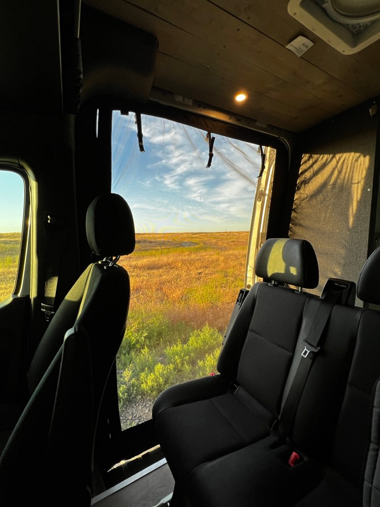 VanEssential Mercedes Sprinter Sliding Door Bug Screen | No-See-Um Mesh for Van Life