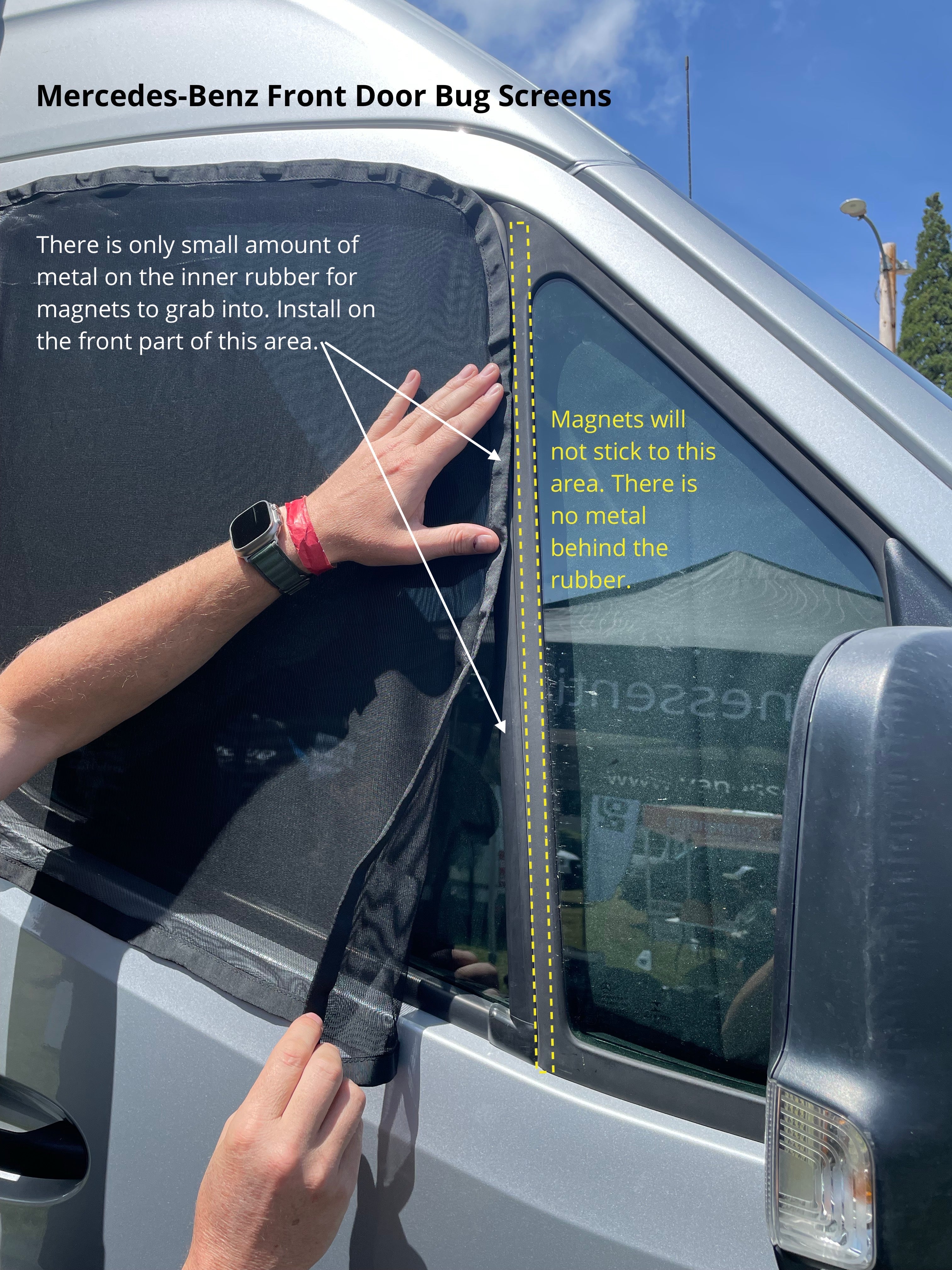 Mercedes Sprinter Bug Screen - Front Doors (Pair)