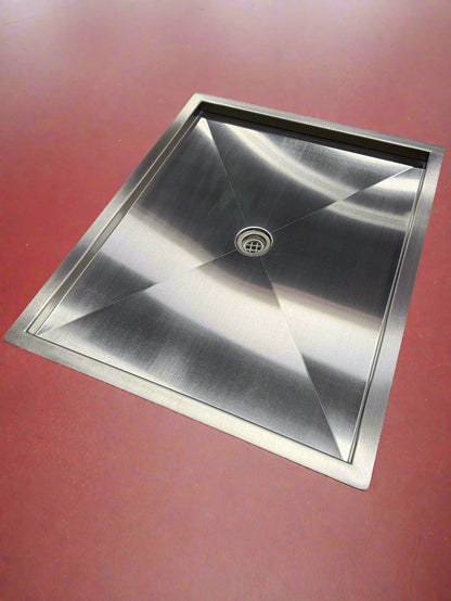 Tetravan In-Floor Shower Pan Stainless Steel