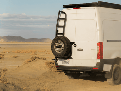 Sprinter Rear Tire Carrier Ladder | Dual Rear Ladder & Spare Tire Mount for Mercedes Sprinter Vans