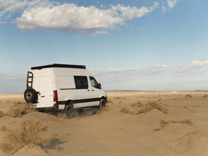 Sprinter Rear Tire Carrier Ladder | Dual Rear Ladder & Spare Tire Mount for Mercedes Sprinter Vans