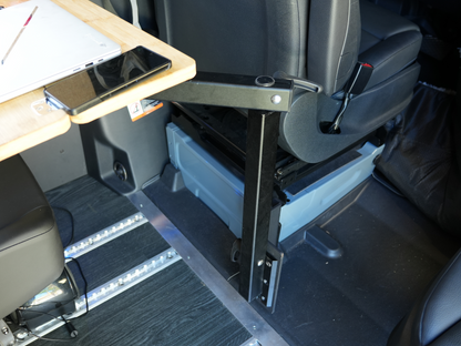White Top Adventures Sprinter Bamboo Table Seat Adapter | Seat Base Mount for Swivel Seats
