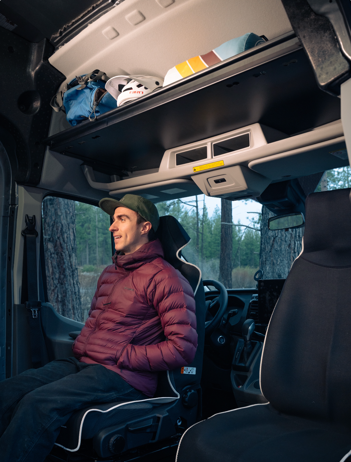 VanEssential Ford Transit Headliner Shelf | Overhead Storage for Transit Vans