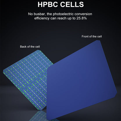 Lensun 125W Full Black Flexible Solar Panel, 25.8% Back Contact Solar Cell